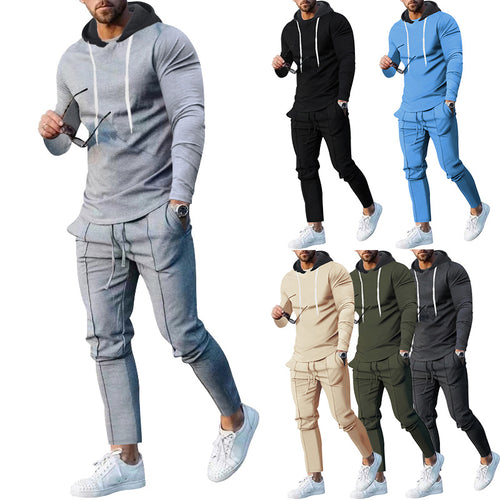 Herren modisches Hoodie mit sportlicher Passform und kontrastierenden Details Echoarchiv