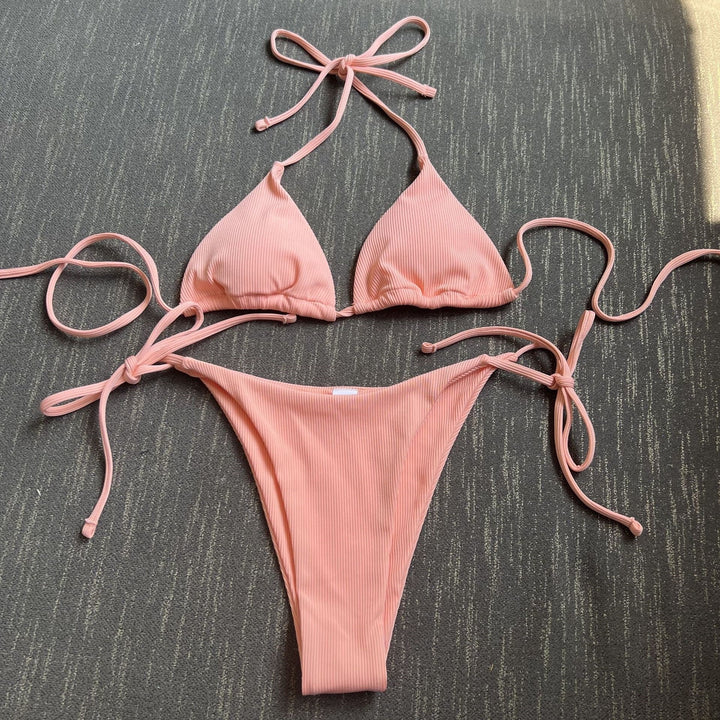 Damen Triangel-Bikini mit seitlichem Knoten und verstellbaren Trägern Echo Archiv