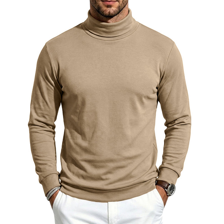 Herren Feinstrick‑Rollkragenpullover mit schmaler Silhouette und elastischen Bündchen Echoarchiv
