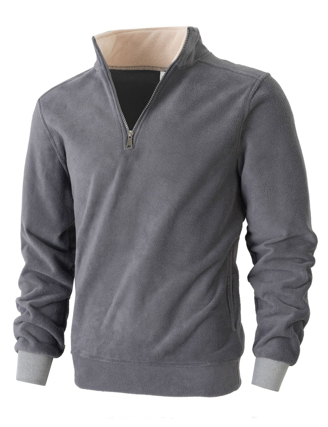 Herren Fleece-Pullover mit Stehkragen und Reißverschluss Echoarchiv
