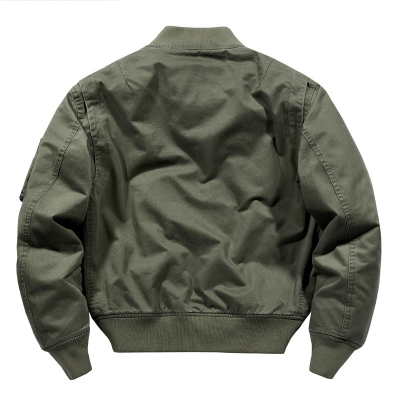 Herren Kurzgeschnittene Canvas-Bomberjacke im Utility‑Field‑Stil mit Taschenorganizer Echo Archiv