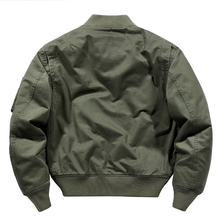 Herren Kurzgeschnittene Canvas-Bomberjacke im Utility‑Field‑Stil mit Taschenorganizer Echo Archiv