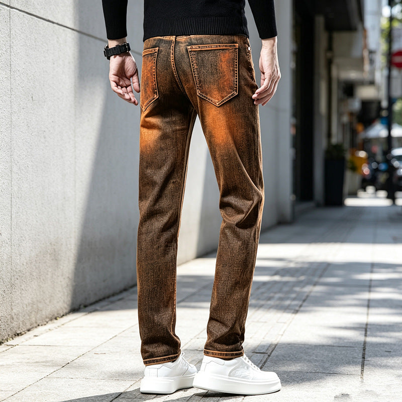 Herren Slim-Fit Jeans mit modischem Used-Look Echoarchiv