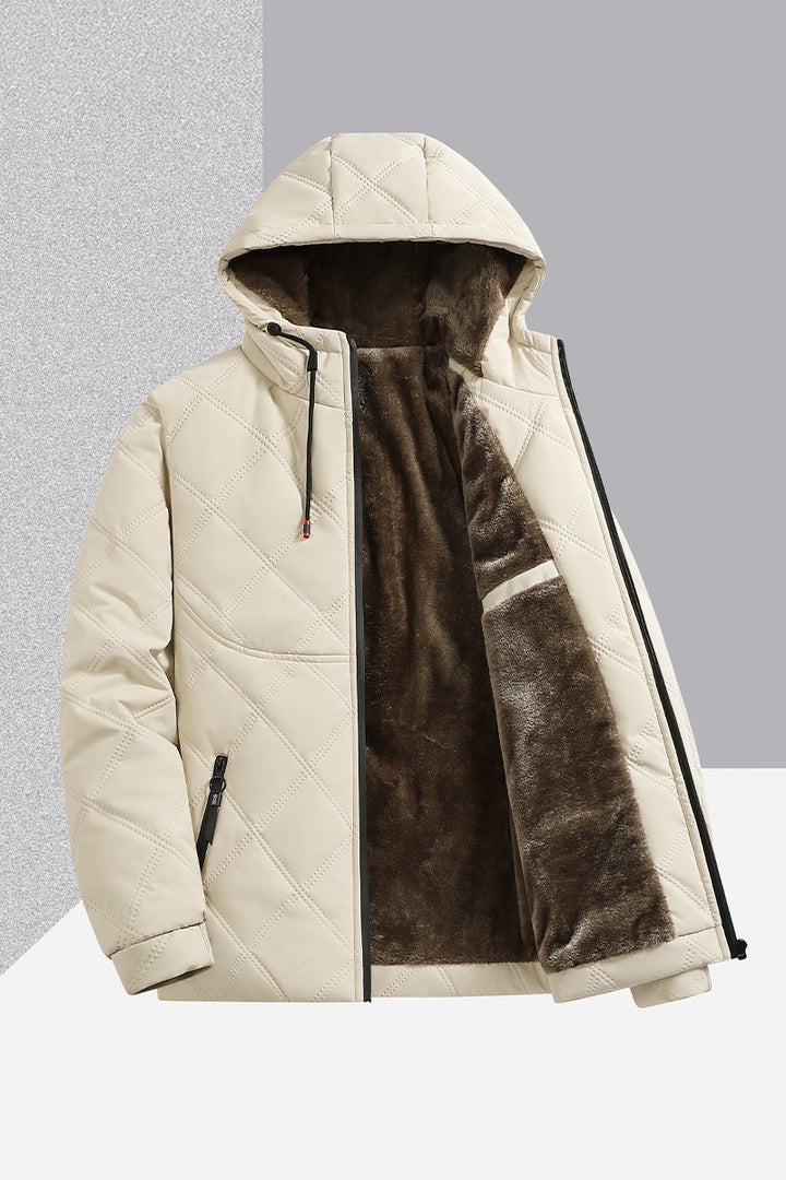 Herren Wattierte Steppjacke mit Kapuze Echo Archiv