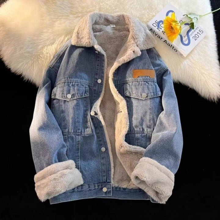 Damen oversized JEchoarchivnsjacke mit Innenfutter aus Teddyfell Echoarchiv