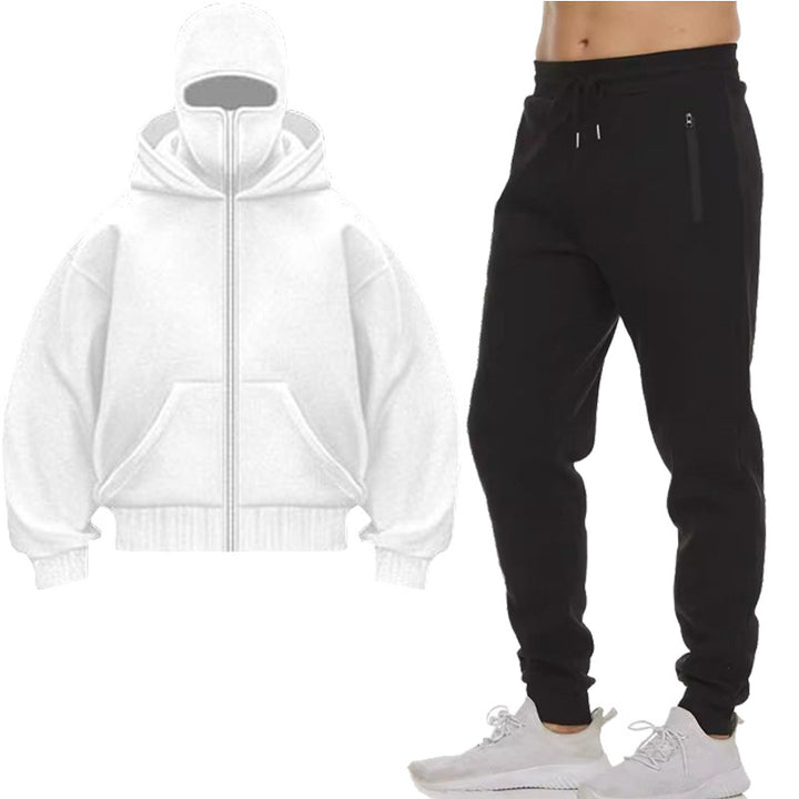 Herren Kapuzenjacke mit hohem Kragen und Jogginghose Echoarchiv