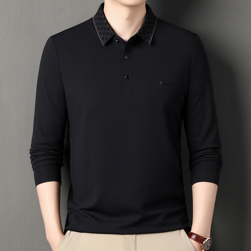 Herren Langarm Poloshirt mit strukturiertem Kragen und funktionalem Design Echoarchiv