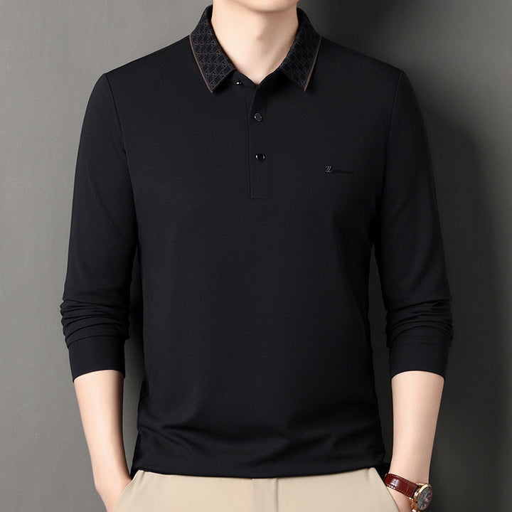 Herren Langarm Poloshirt mit strukturiertem Kragen und funktionalem Design Echoarchiv