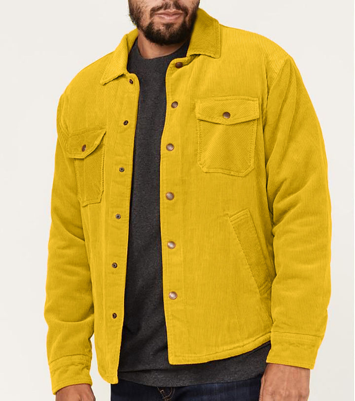 Herren Cordjacke mit hochwertigen Knopfdetails Echoarchiv