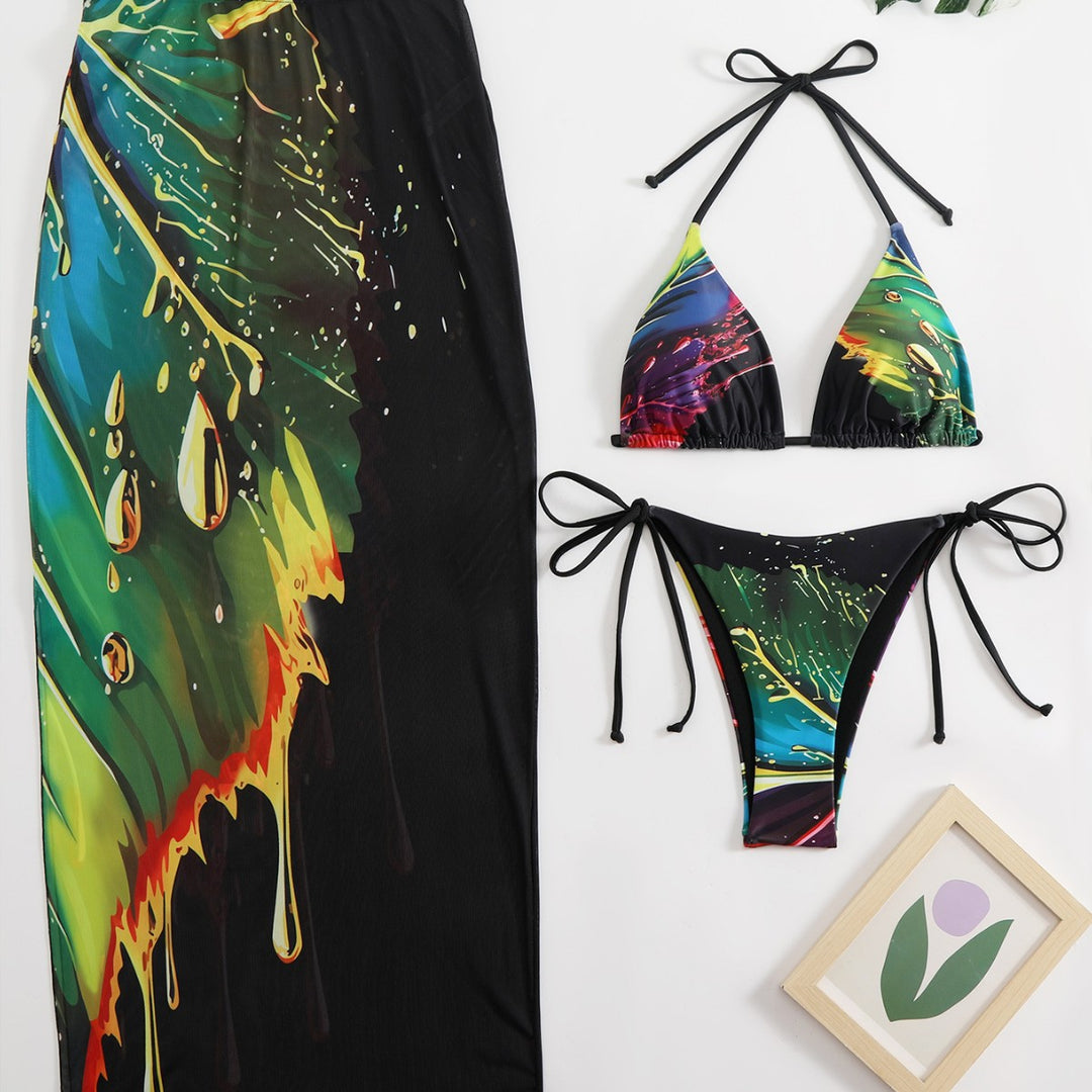 Damen Bikini-Set mit länglichem Rock Echo Archiv