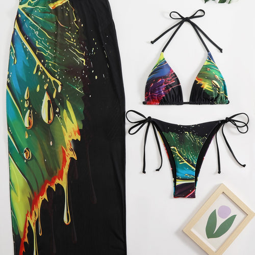 Damen Bikini-Set mit länglichem Rock Echo Archiv