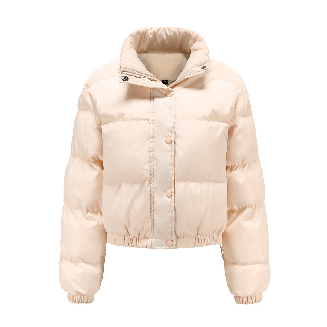 Damen nan kurze gesteppte Winterjacke mit Stehkragen und Kordelzug Echo Archiv