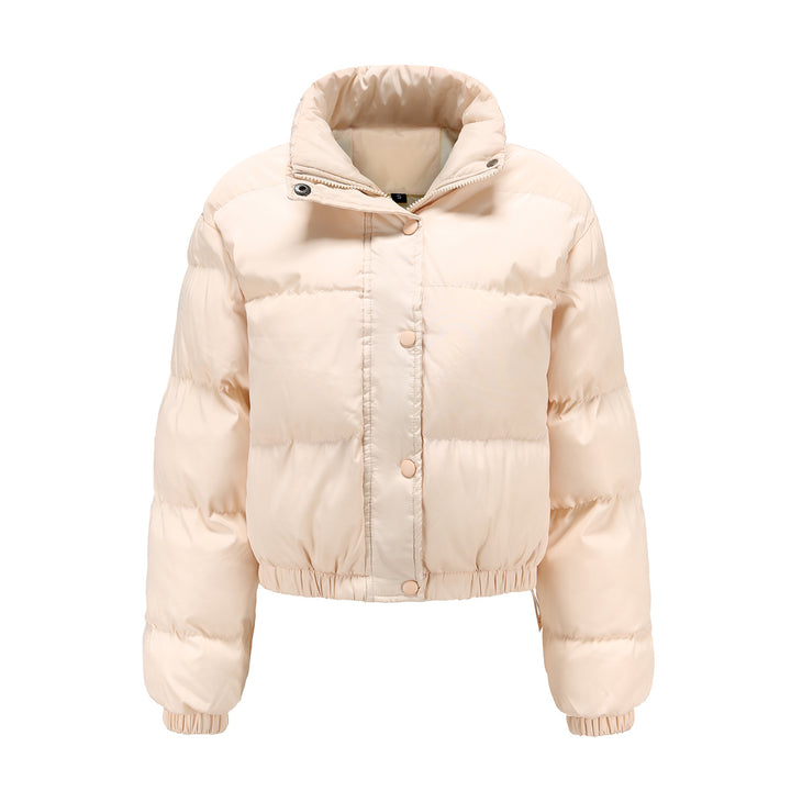 Damen nan kurze gesteppte Winterjacke mit Stehkragen und Kordelzug Echo Archiv
