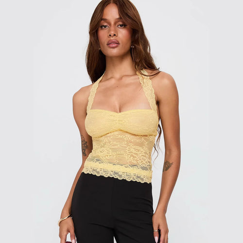 Damen Spitzen-Bustier mit romantischem Häkelmuster und verstellbaren Trägern Echo Archiv