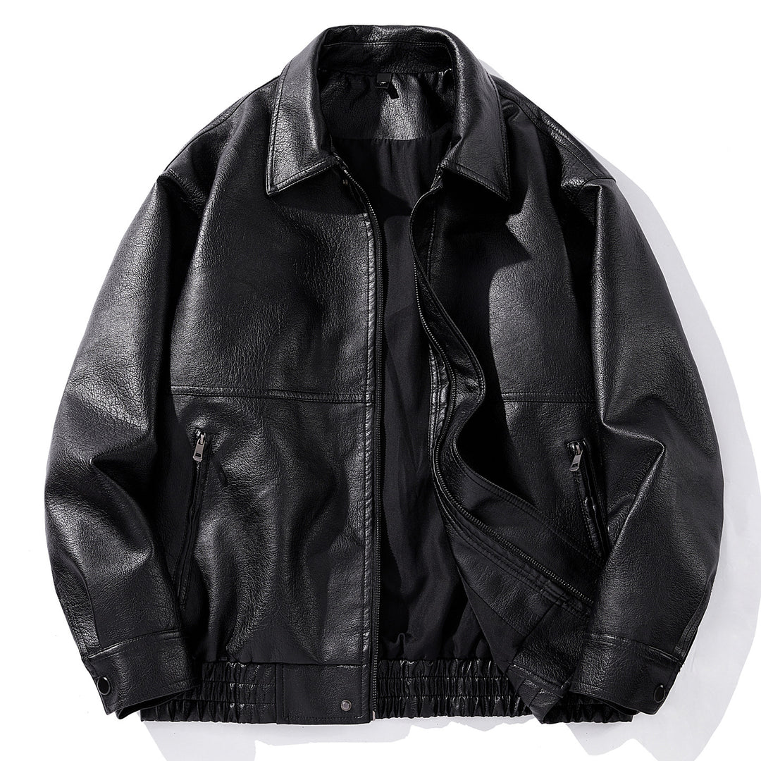 Herren Kunstlederjacke mit elastischem Bund Echo Archiv