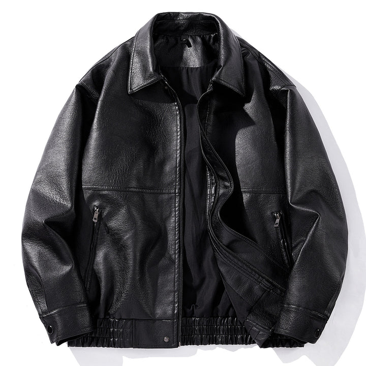 Herren Kunstlederjacke mit elastischem Bund Echo Archiv