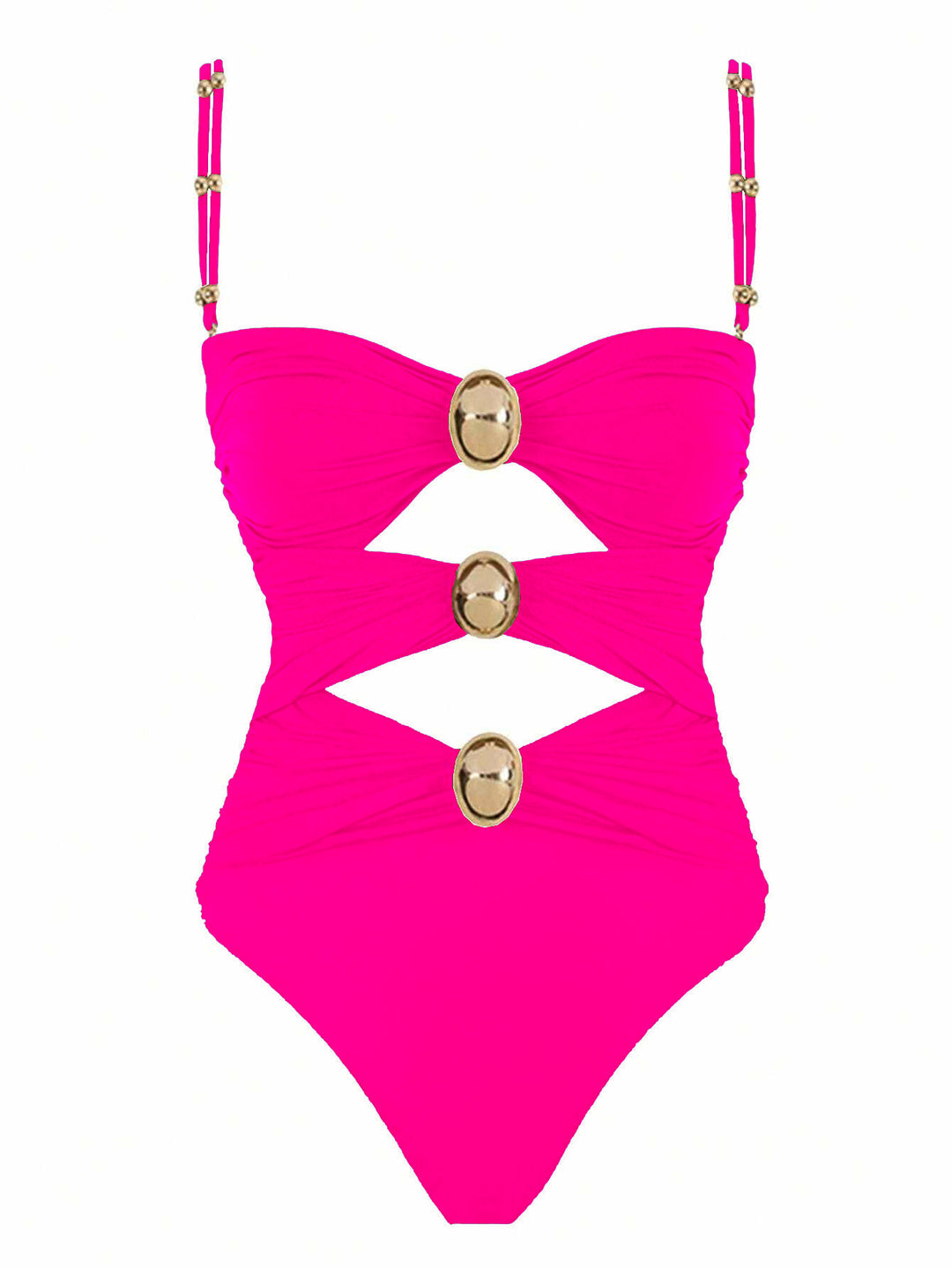 Damen Einteiler-Badeanzug mit raffinierten Cut-Outs und dekorativen Metallakzenten Echo Archiv
