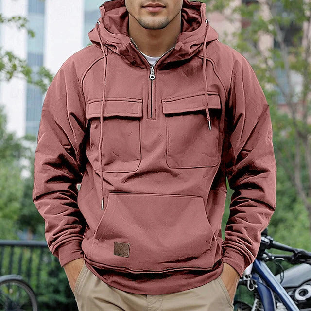Herren modische Kapuzenjacke mit praktischen Taschen Echoarchiv