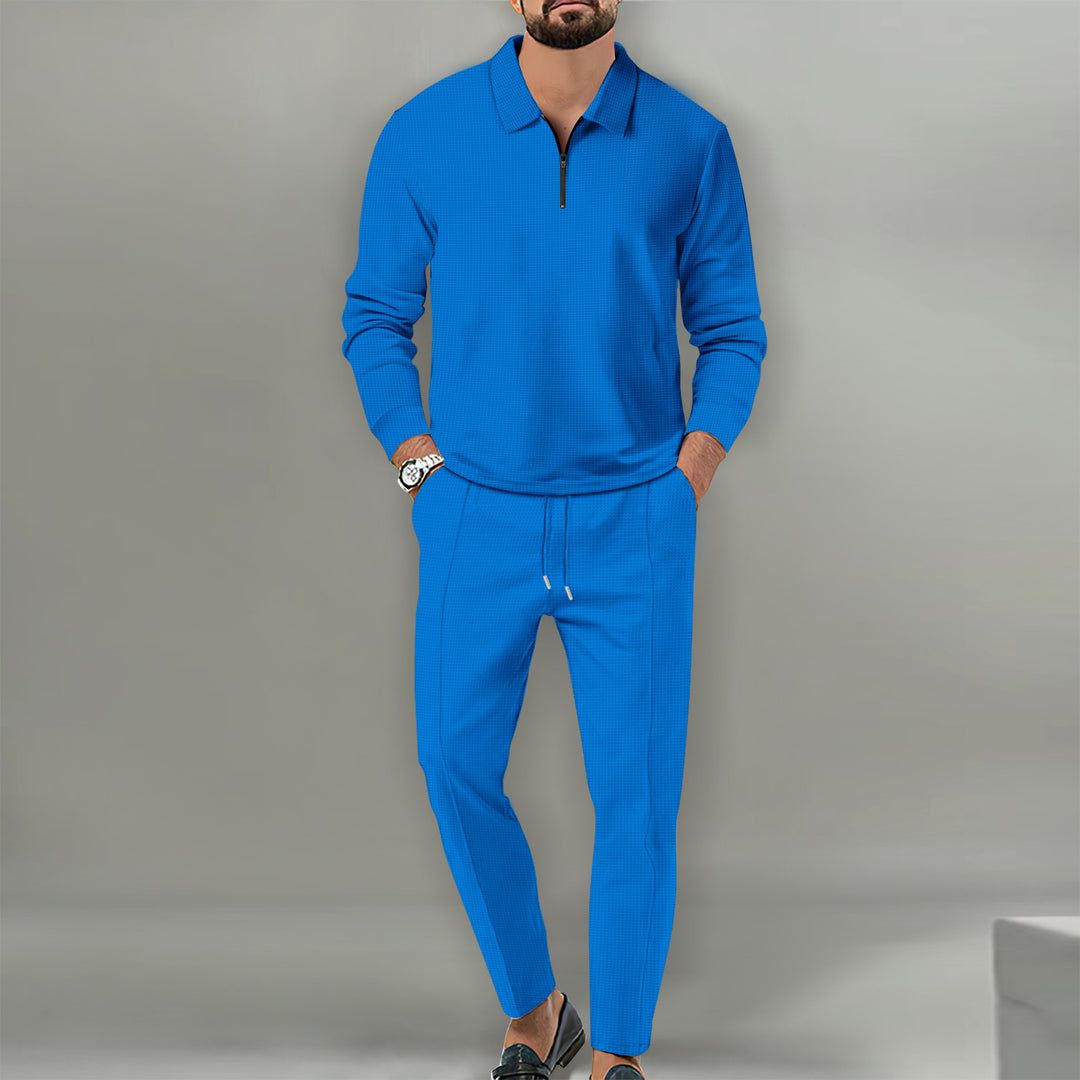 Herren sportliches Freizeit-Set aus atmungsaktivem Material und modernem Reißverschluss Echoarchiv