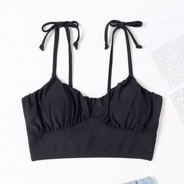 Damen Bikini-Top mit gerafftem Design und schmalen Trägern Echo Archiv