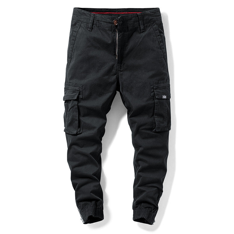 Herren Cargo-Jogginghose mit elastischem Saum, verstärkten Klappentaschen und Canvas‑Optik Echo Archiv