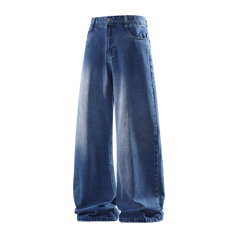 Damen Weite hochtaillierte Baggy-Jeans im Vintage-Look mit extra weitem Bein Echoarchiv