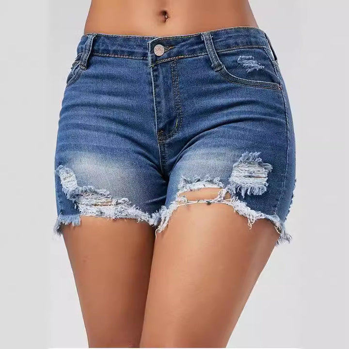 Damen Destroyed Denim Shorts Echo Archiv