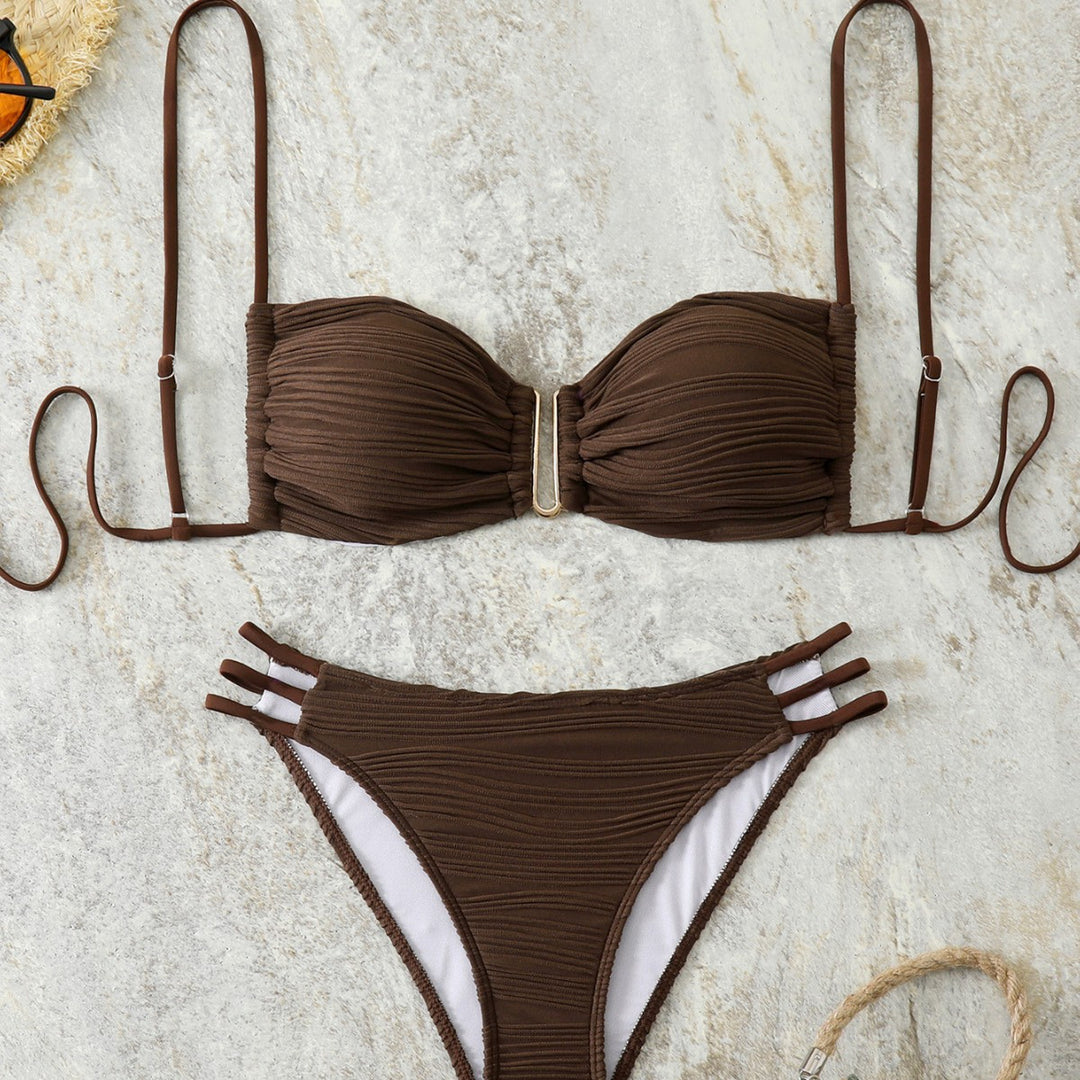 Damen Balkon-Bikini mit raffiniertem Rüschendesign und eleganten Trägern Echo Archiv