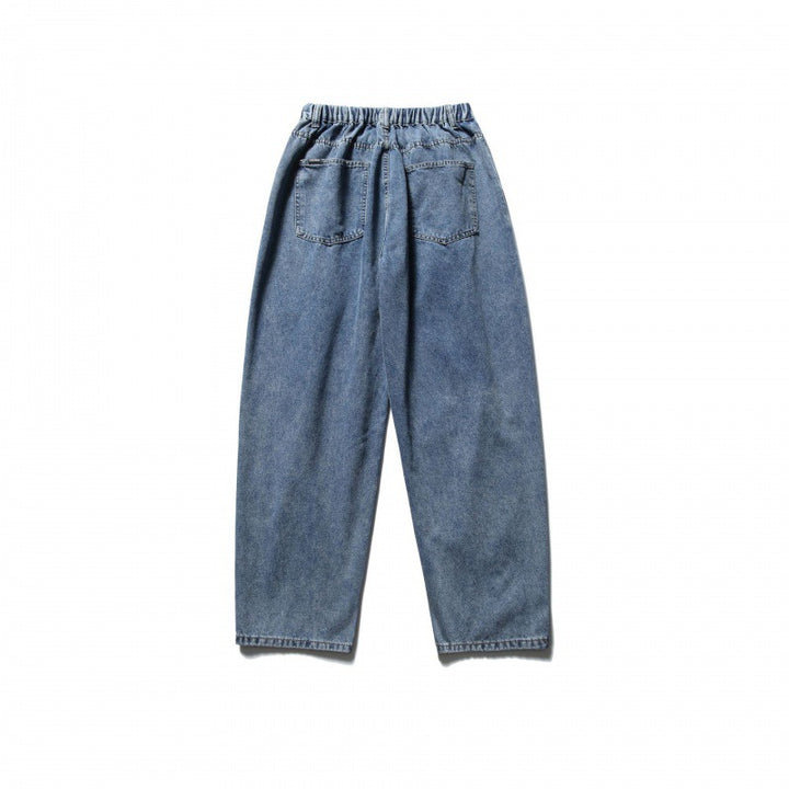Unisex Weite Baggy-Jeans mit elastischem Bund, Tunnelzug und aufgesetzten Gesäßtaschen Echo Archiv