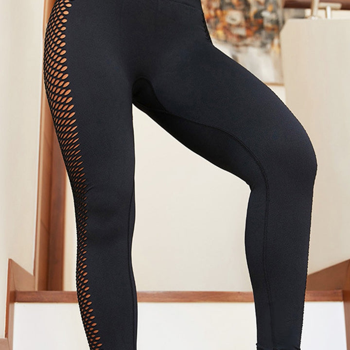 Damen Sportleggings mit atmungsaktivem Netzdesign und hoher Taille Echo Archiv