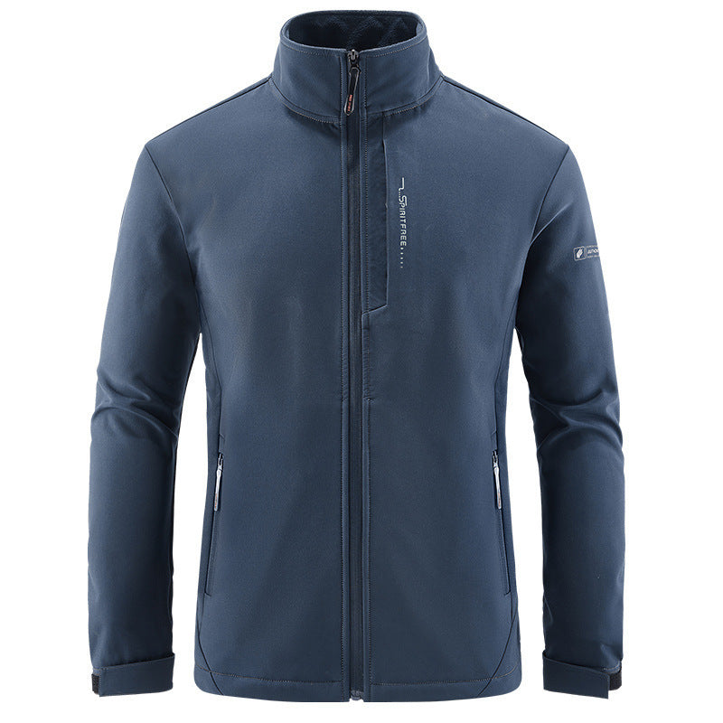 Herren Technische Softshelljacke mit winddichtem Shell, hohem Kragen und Reißverschlusstaschen Echo Archiv