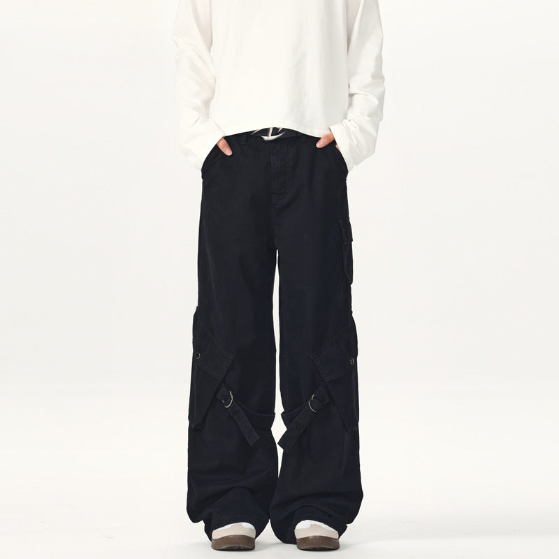 Herren Ultraweite Canvas-Cargohose mit D-Ring-Gurtsystem und multiplen Pattentaschen Echo Archiv