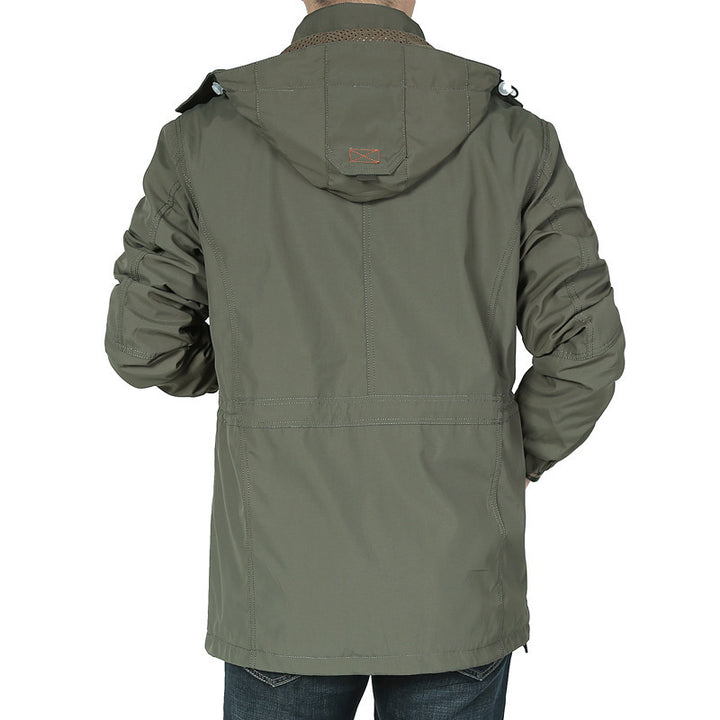 Herren vielseitiger Canvas-Fieldparka mit Kapuze, Multifunktions‑Taschen und robusten Nähten Echoarchiv