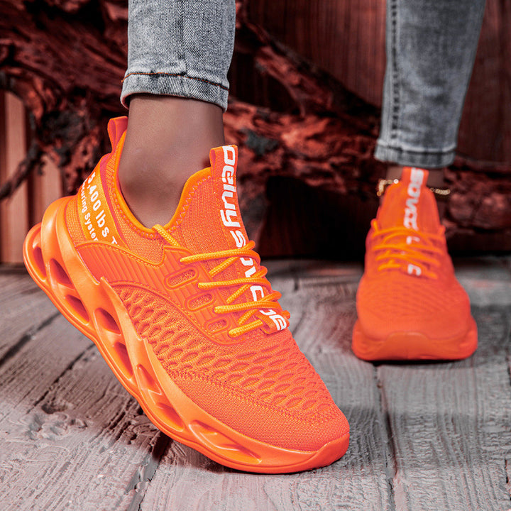 Damen Luftkissen-Sneaker mit transparenter Luftsohle und gestricktem Oberschuh Echoarchiv