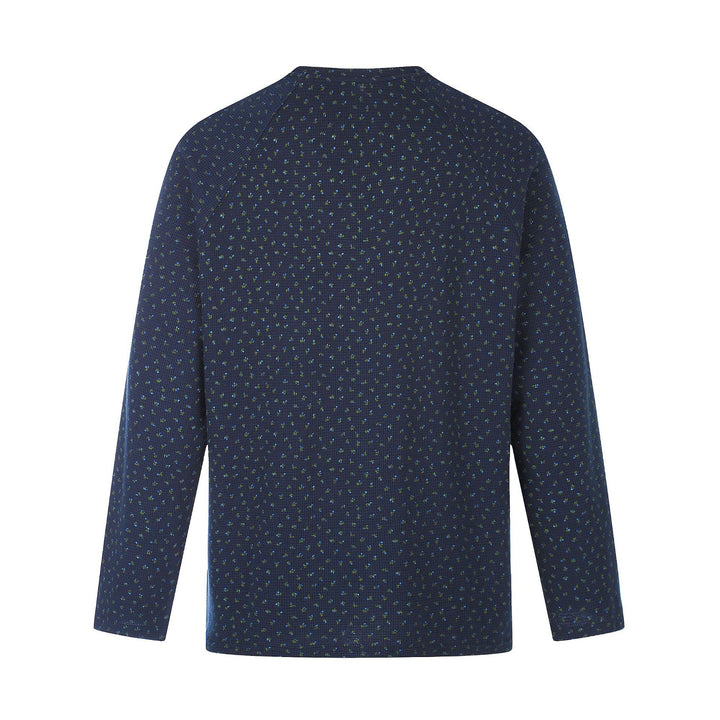Damen Feinstruktur V‑Ausschnitt Strickpullover mit Rüschenkragen Echoarchiv