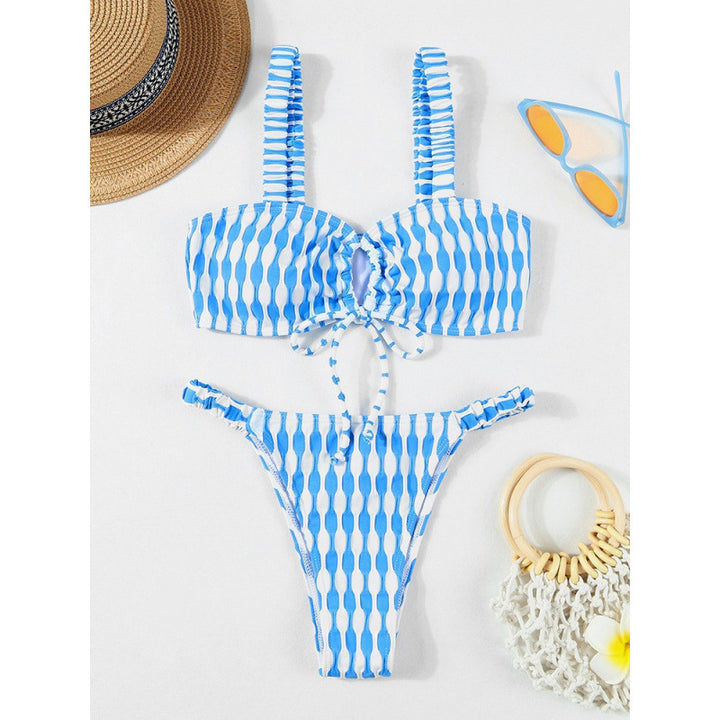 Damen Triangel-Bikini mit modischem Wickel-Design und verstellbaren Trägern Echo Archiv