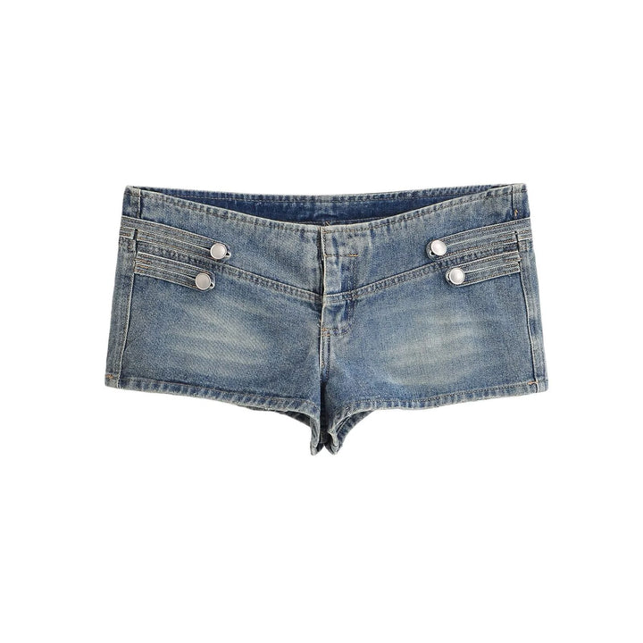 Damen Jeansjacke im Military-Stil mit Stehkragen und dekorativen Zierknopfleisten Echo Archiv