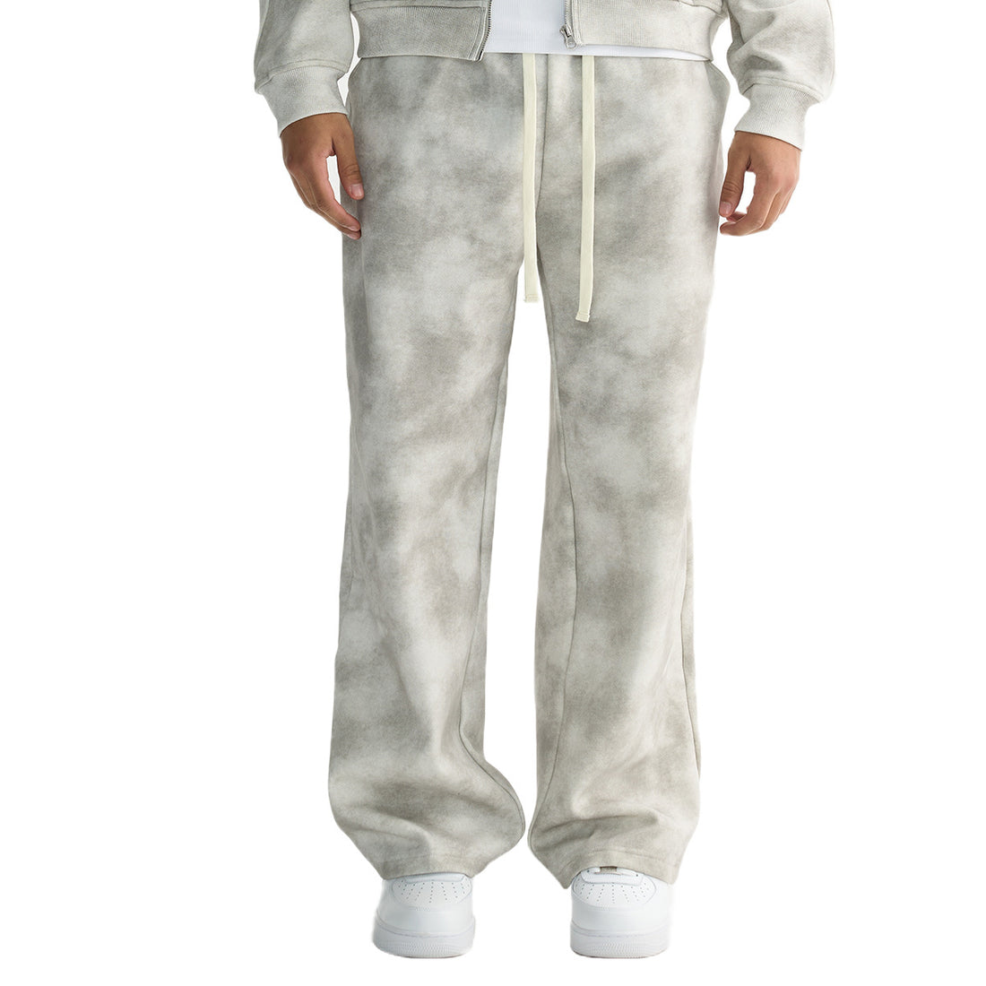 Herren Weit geschnittene Sweathose mit Wolkenmuster und elastischem Bund Echo Archiv