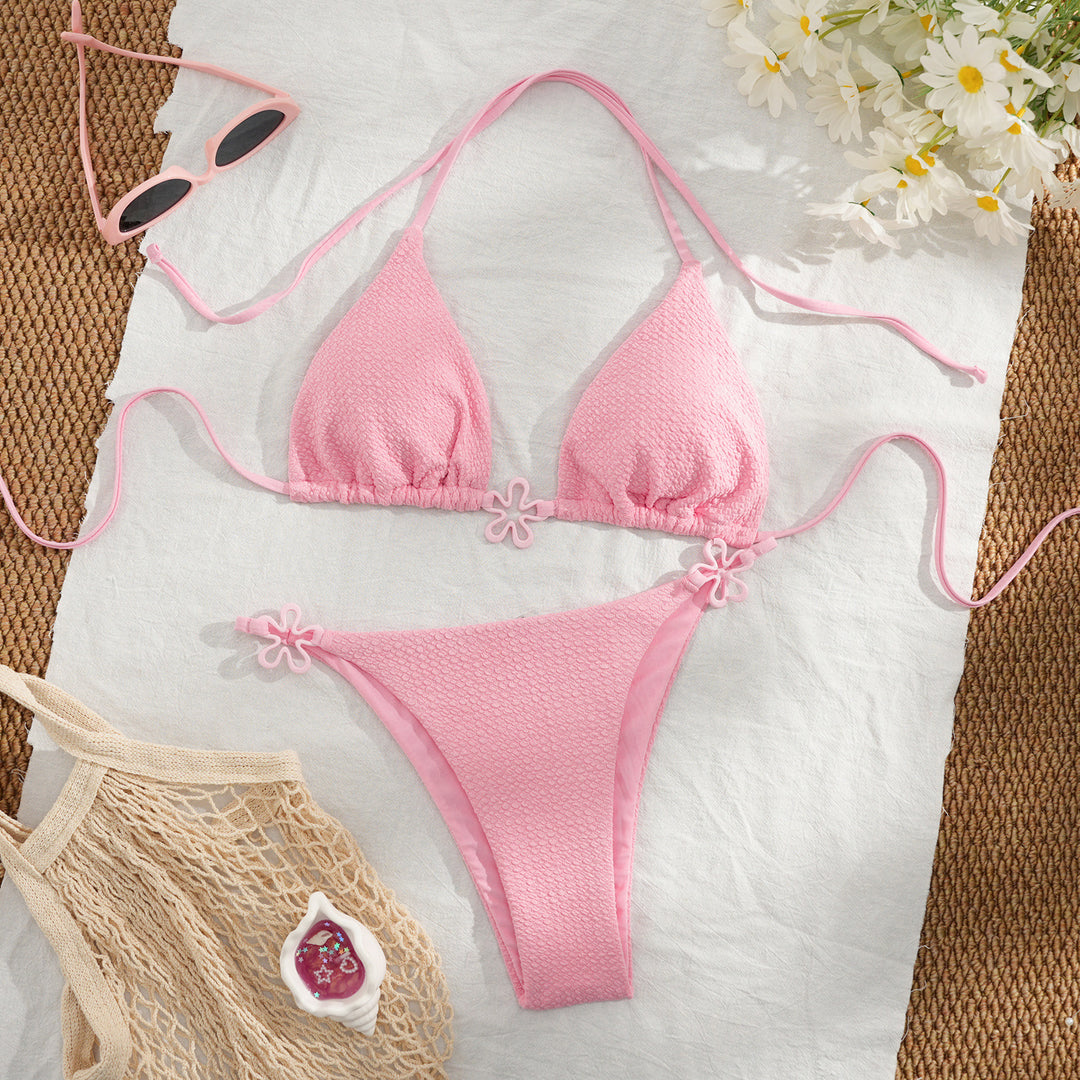 Damen Triangel-Bikini mit floralem Design und verstellbaren Trägern Echo Archiv