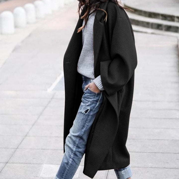Damen Oversized Mantel mit elegantem Schnitt und tiefen Taschen Echoarchiv