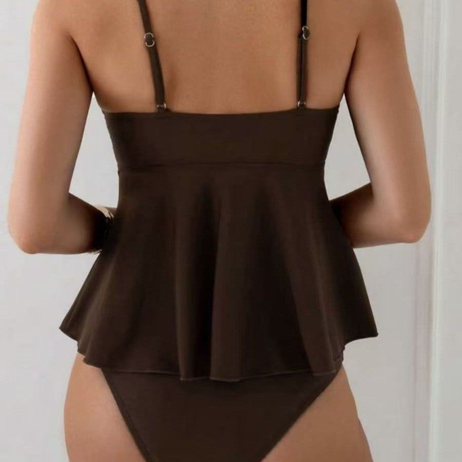 Damen Tankini mit verspieltem Rüschendesign und elegantem Muscheldetail Echo Archiv
