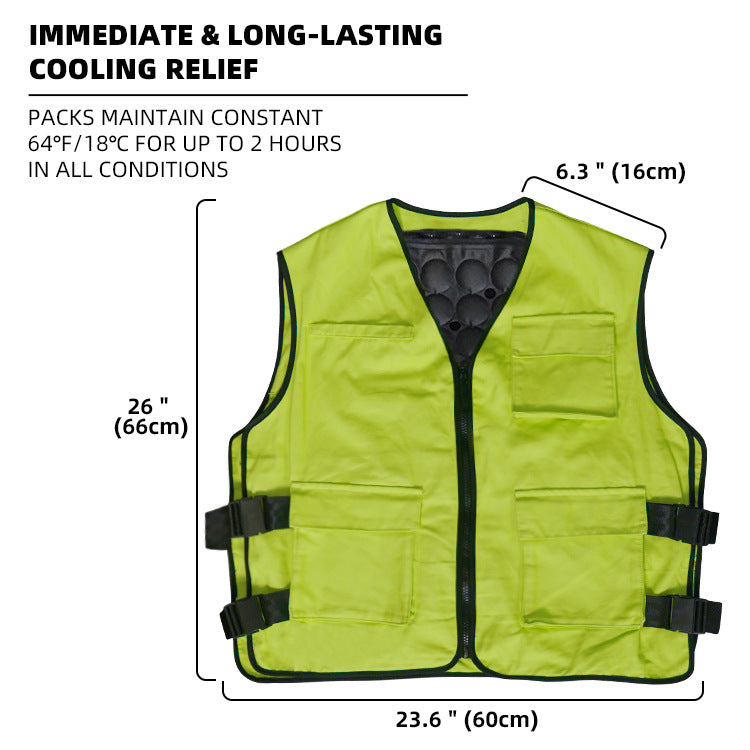 Unisex nan kühlende Gel-Kühlweste mit verstellbaren Gurten und Mehrfachtaschen Echo Archiv