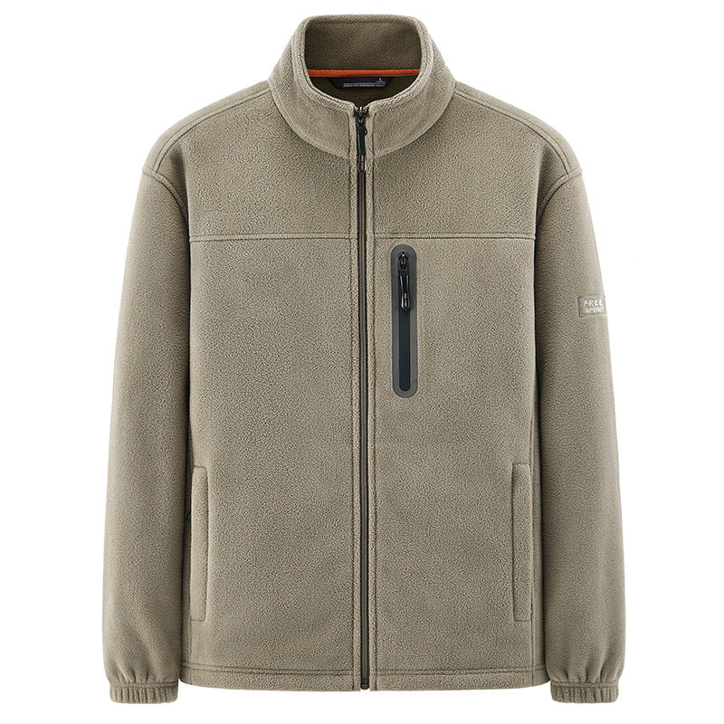Herren Weiche Fleecejacke mit hohem Kragen Echo Archiv