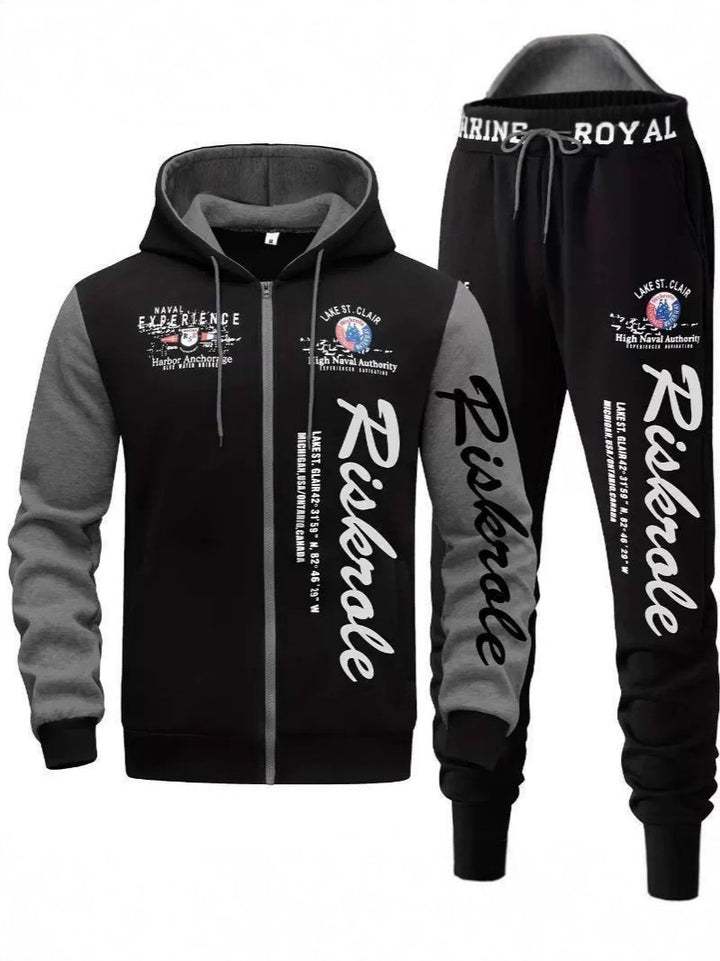 Herren Sportlicher Hoodie- und Jogginghosen-Set Echo Archiv