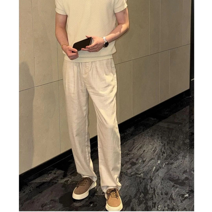 Herren Bequeme und stilvolle Leinenhose Echo Archiv