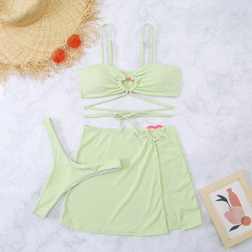 Damen Bikini-Set mit elegantem Knopf-Detail und hohem Beinausschnitt Echo Archiv