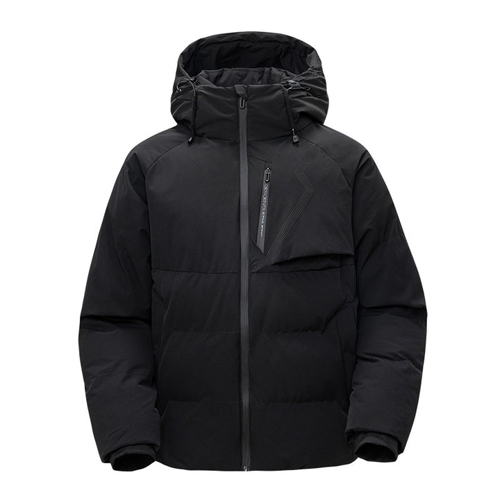 Herren Technische Daunenjacke mit isolierender Kapuze und hochfunktionalen Taschen Echoarchiv