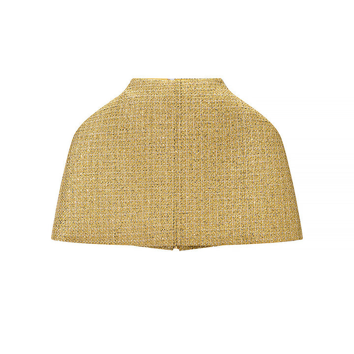 Damen Kurz-Capelet aus Bouclé-Tweed mit Stehkragen Echo Archiv