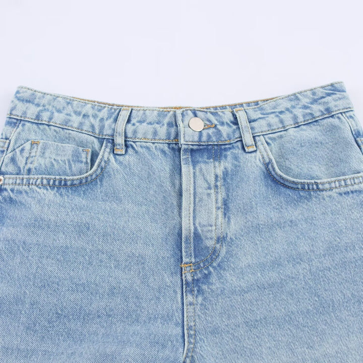 Damen weite Jeans mit floralen Spitzenapplikationen Echo Archiv