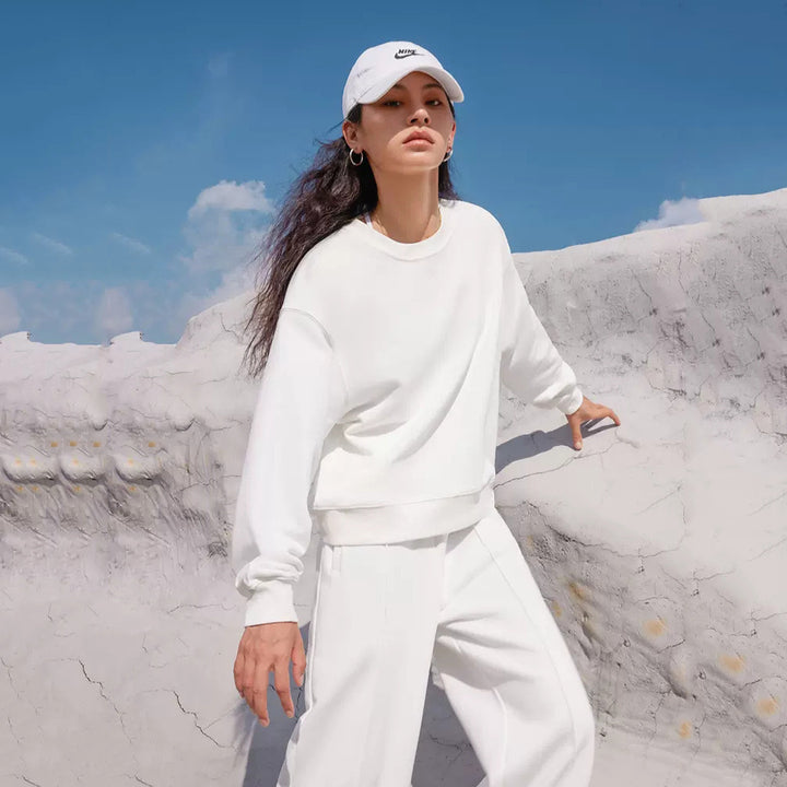 Damen nan Oversize-Sweatshirt und weite Loungehose Set mit Tunnelzug, dezenter Nahtführung und elastischen Bündchen Echo Archiv